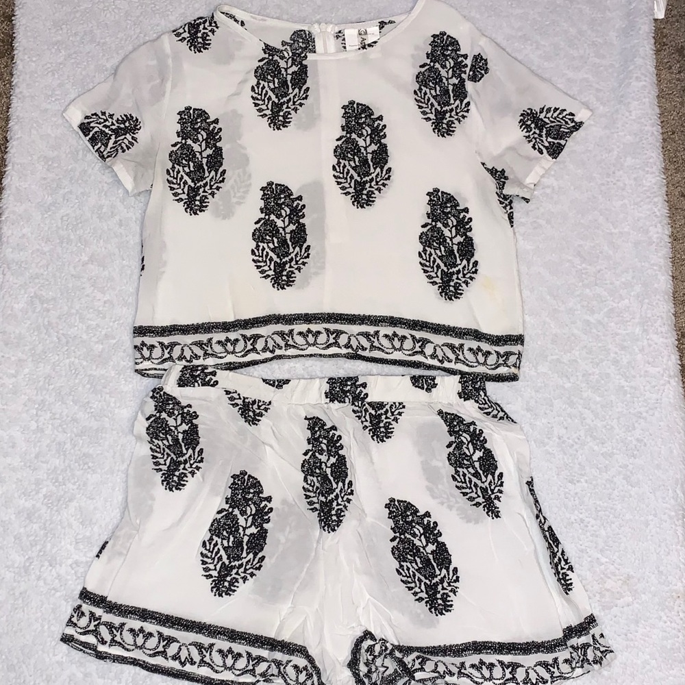 Two Piece Crop & Shorts Set